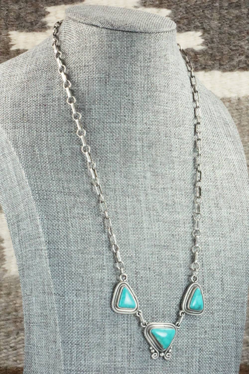 Turquoise & Sterling Silver Necklace - Derrick Gordon