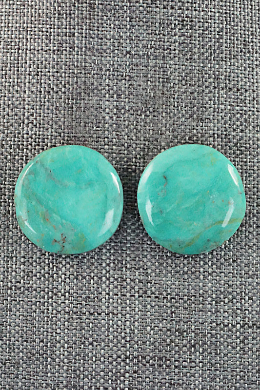Turquoise & Sterling Silver Earrings - Joe & Joann Garcia