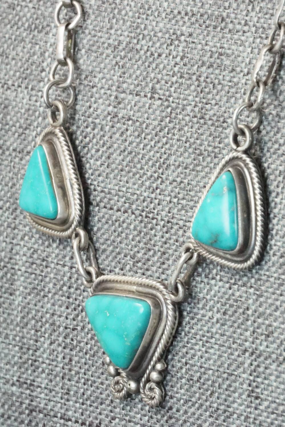 Turquoise & Sterling Silver Necklace - Derrick Gordon