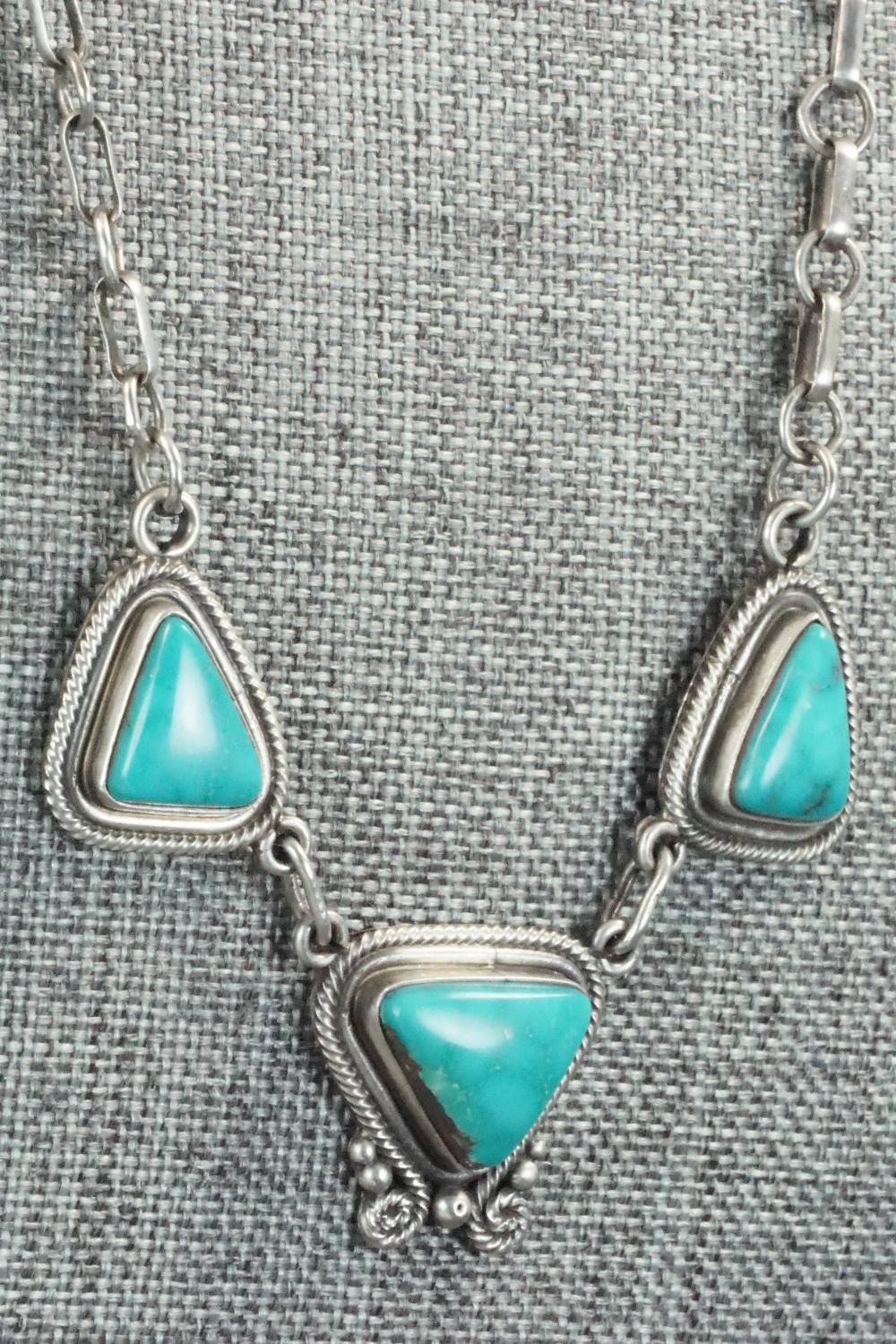 Turquoise & Sterling Silver Necklace - Derrick Gordon