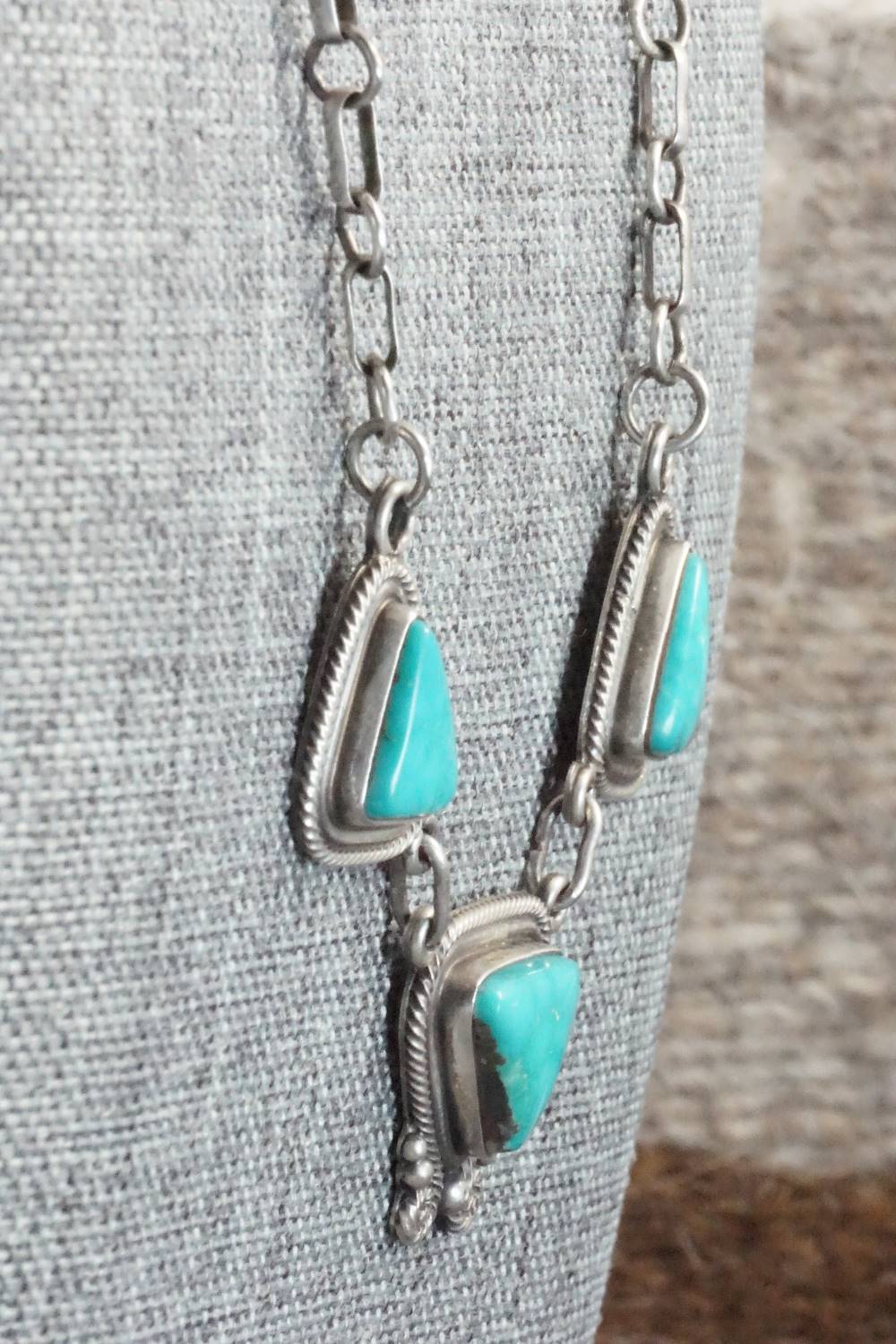 Turquoise & Sterling Silver Necklace - Derrick Gordon