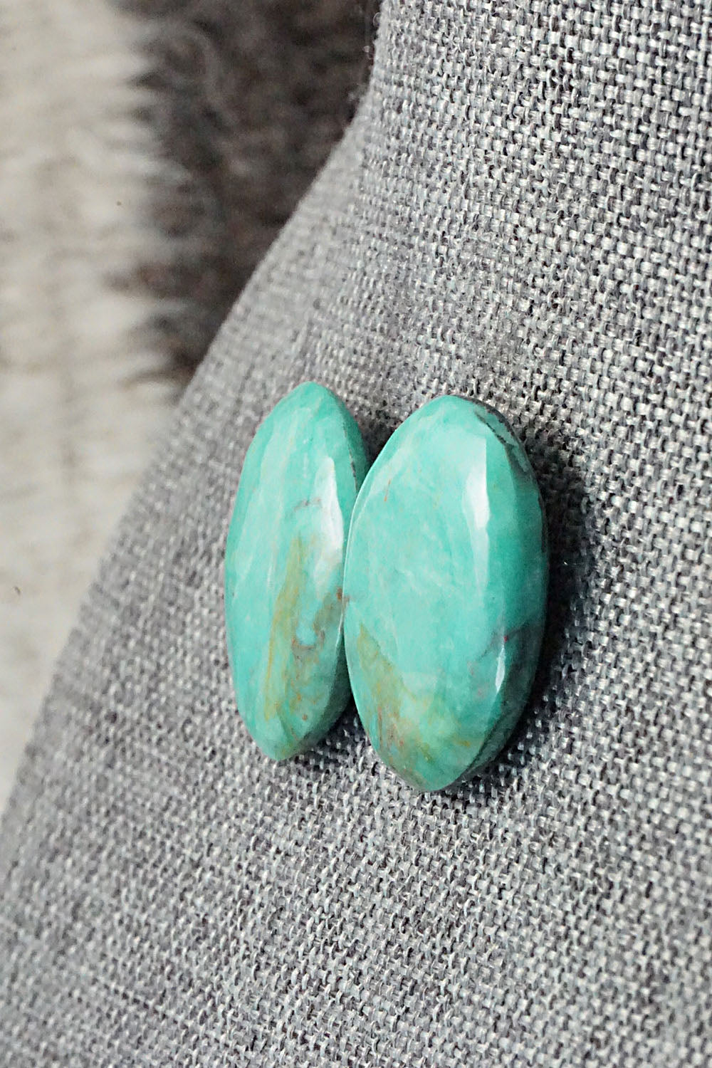 Turquoise & Sterling Silver Earrings - Joe & Joann Garcia