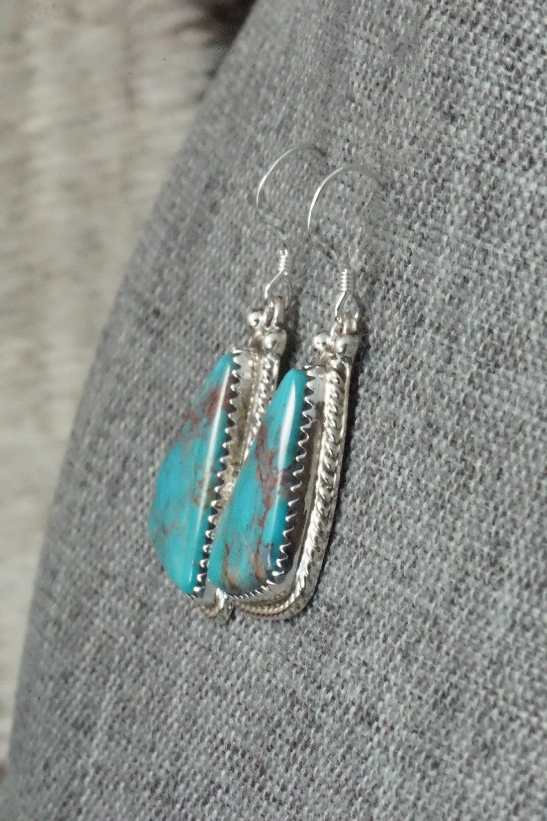 Turquoise & Sterling Silver Earrings - Sharon McCarthy