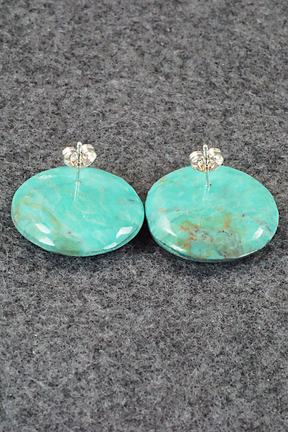 Turquoise & Sterling Silver Earrings - Joe & Joann Garcia