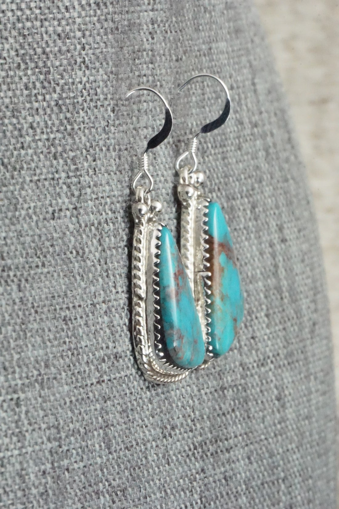 Turquoise & Sterling Silver Earrings - Sharon McCarthy