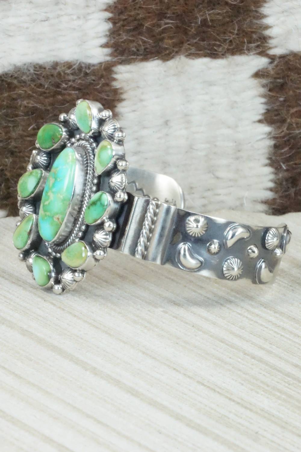 Turquoise & Sterling Silver Bracelet - Navajo