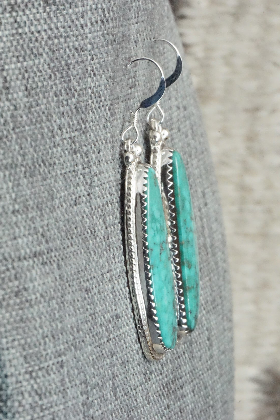 Turquoise & Sterling Silver Earrings - Sharon McCarthy