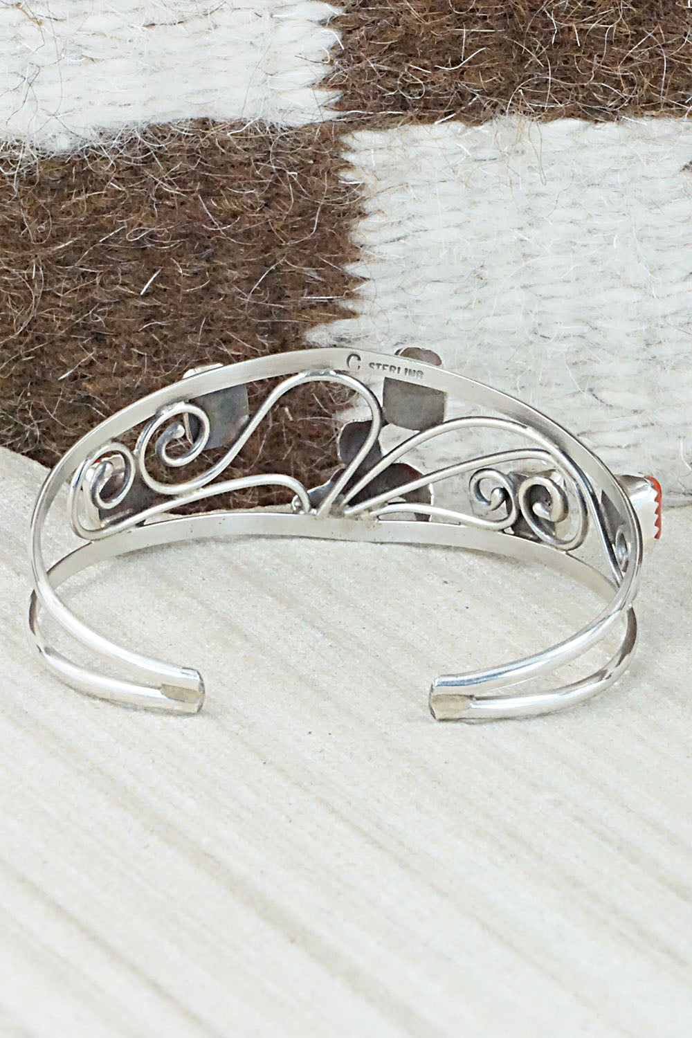 Coral & Sterling Silver Bracelet - Max Calladitto