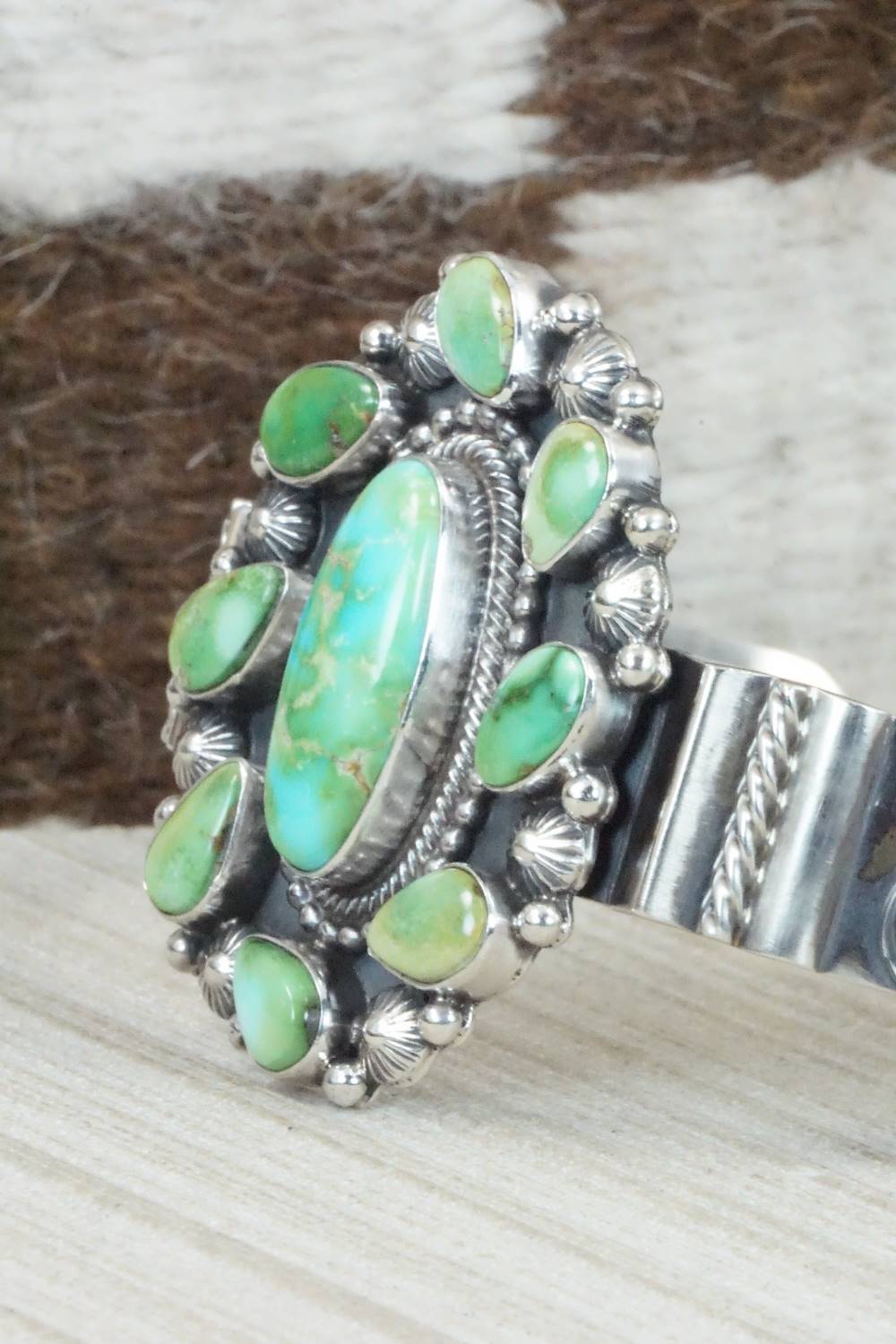 Turquoise & Sterling Silver Bracelet - Navajo
