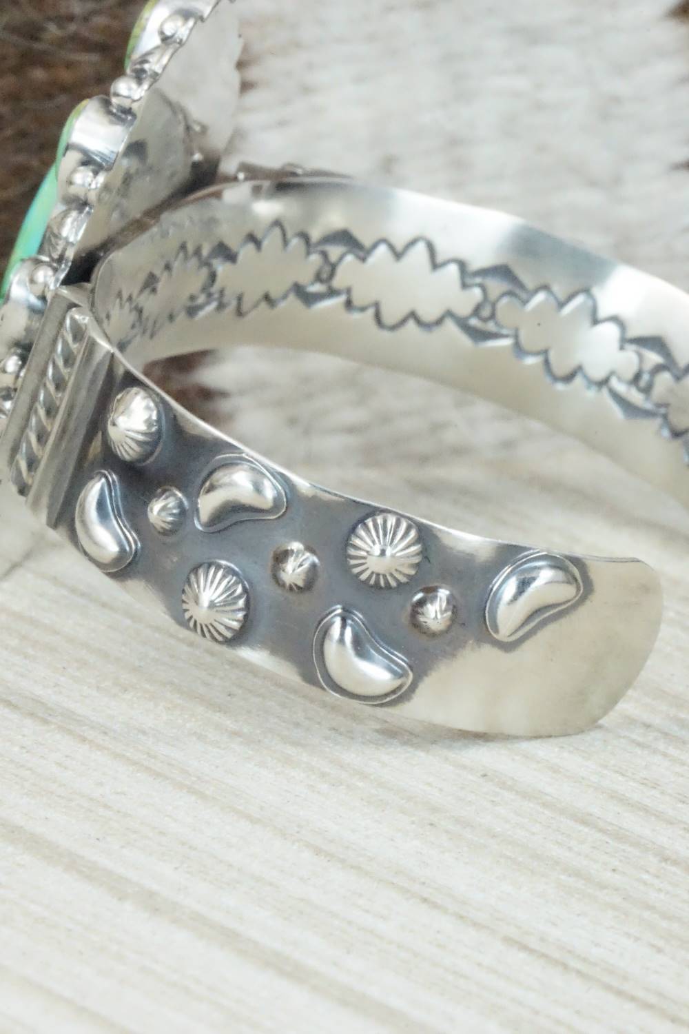 Turquoise & Sterling Silver Bracelet - Navajo