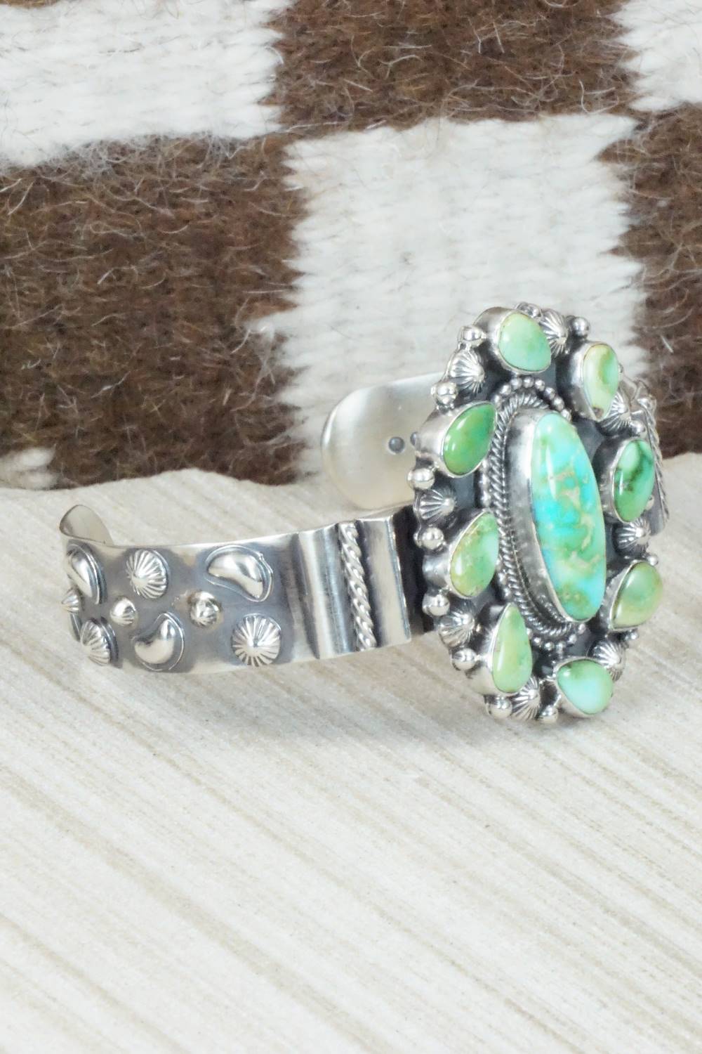Turquoise & Sterling Silver Bracelet - Navajo