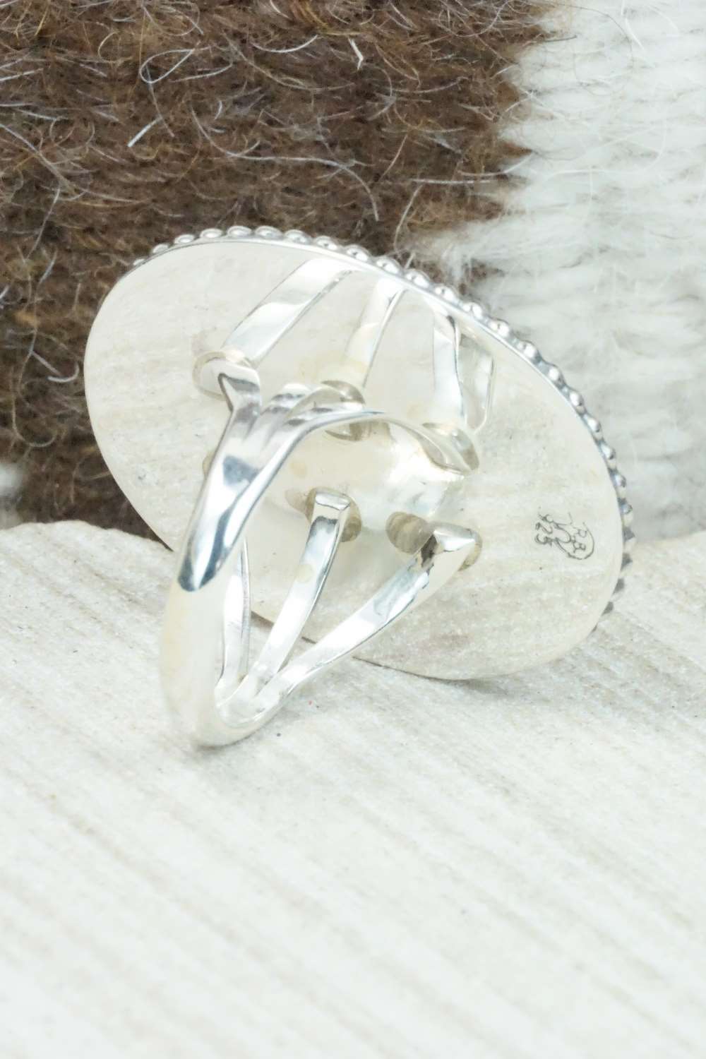 Turquoise & Sterling Silver Ring - Mark Barney - Size 6.5