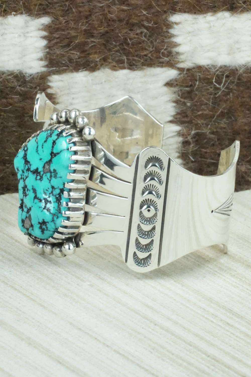 Turquoise & Sterling Silver Bracelet - Navajo
