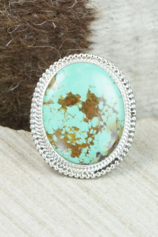 Turquoise & Sterling Silver Ring - Mark Barney - Size 7.75