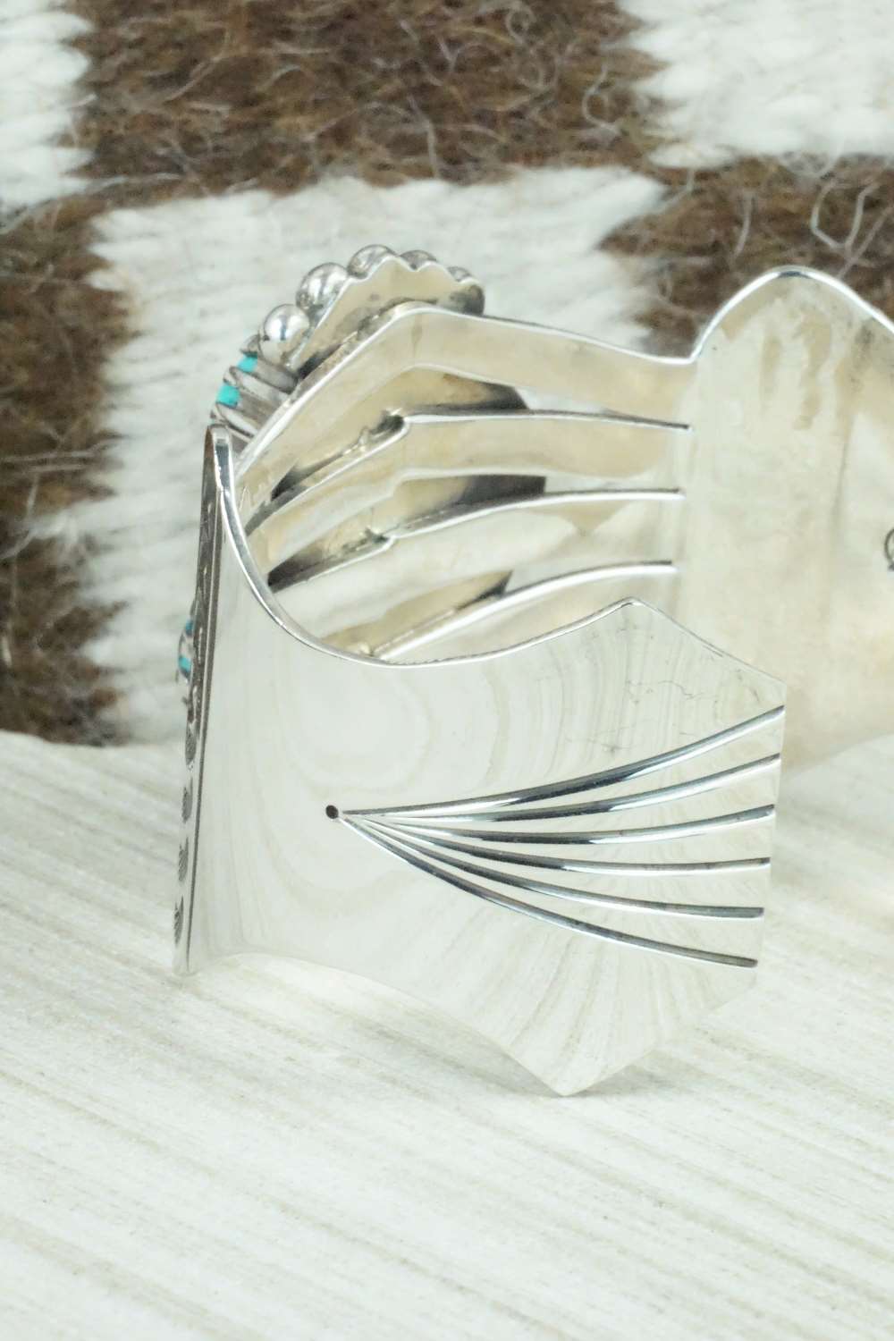 Turquoise & Sterling Silver Bracelet - Navajo
