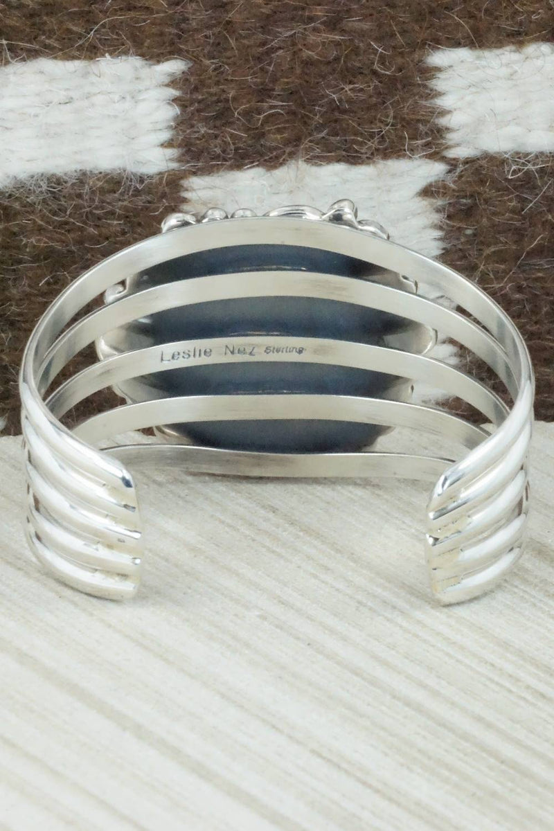 Turquoise & Sterling Silver Bracelet - Leslie Nez