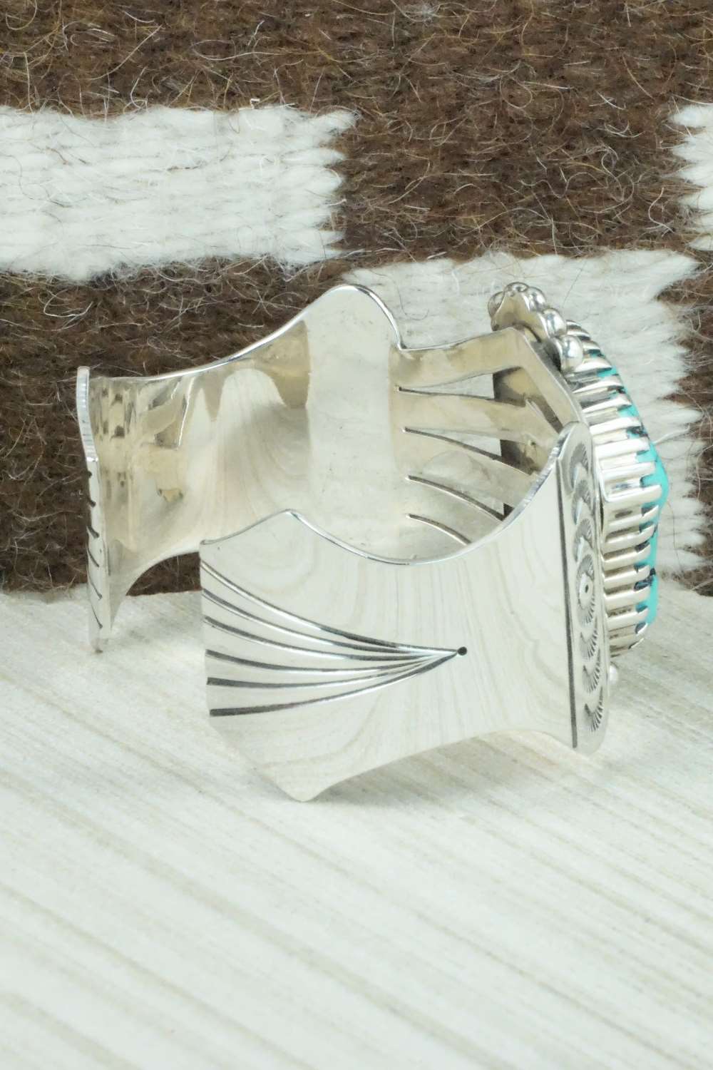 Turquoise & Sterling Silver Bracelet - Navajo