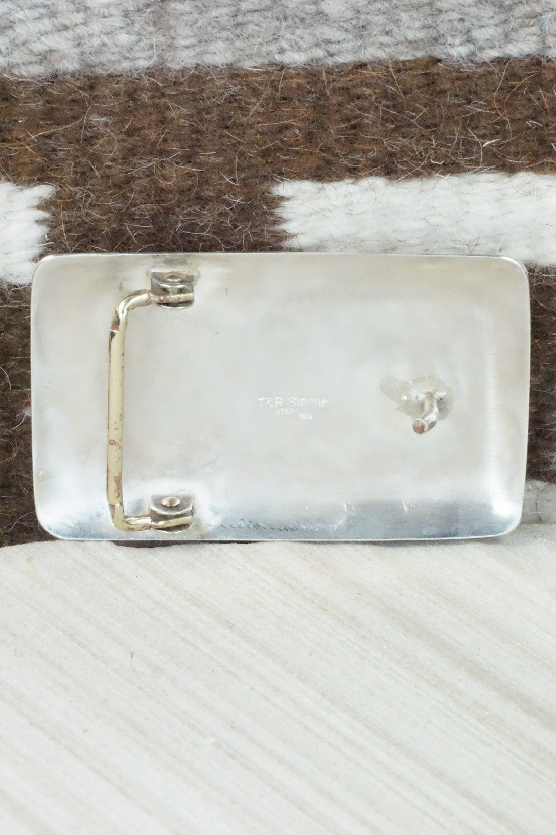 Turquoise & Sterling Silver Belt Buckle - Rosita Singer
