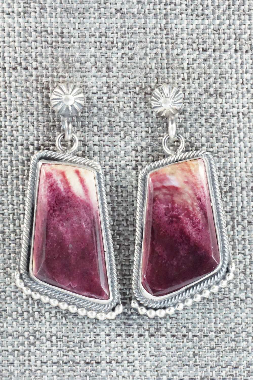 Spiny Oyster & Sterling Silver Earrings - Annie Spencer