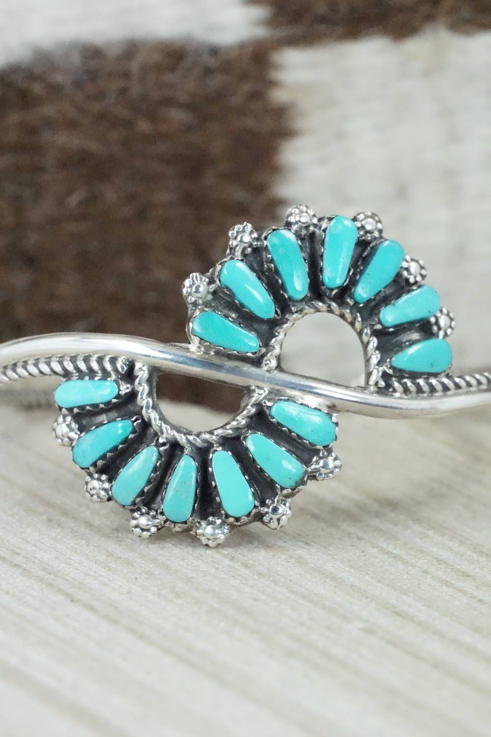 Turquoise & Sterling Silver Bracelet - Jean Paisano