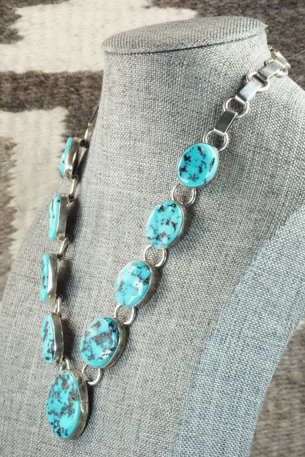 Turquoise & Sterling Silver Necklace - Navajo