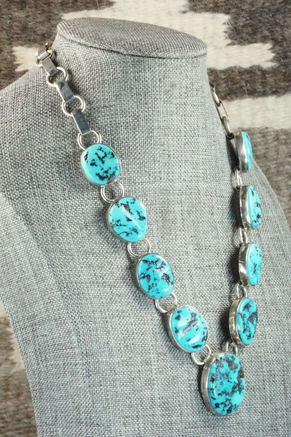 Turquoise & Sterling Silver Necklace - Navajo