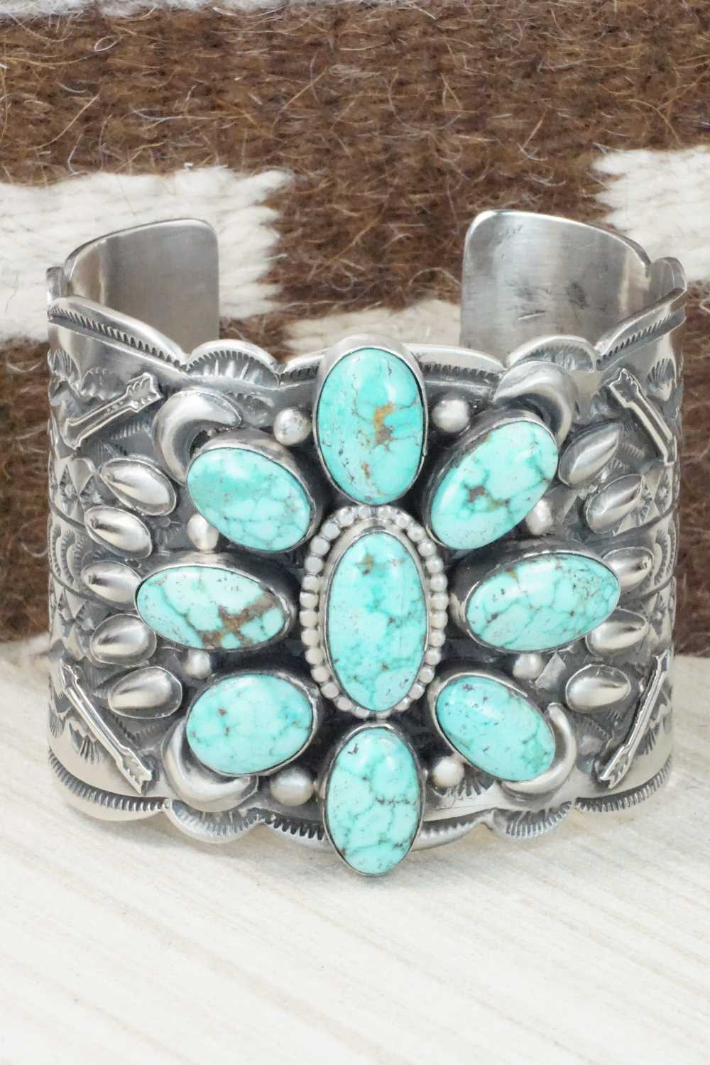 Turquoise & Sterling Silver Bracelet - Tillie Jon