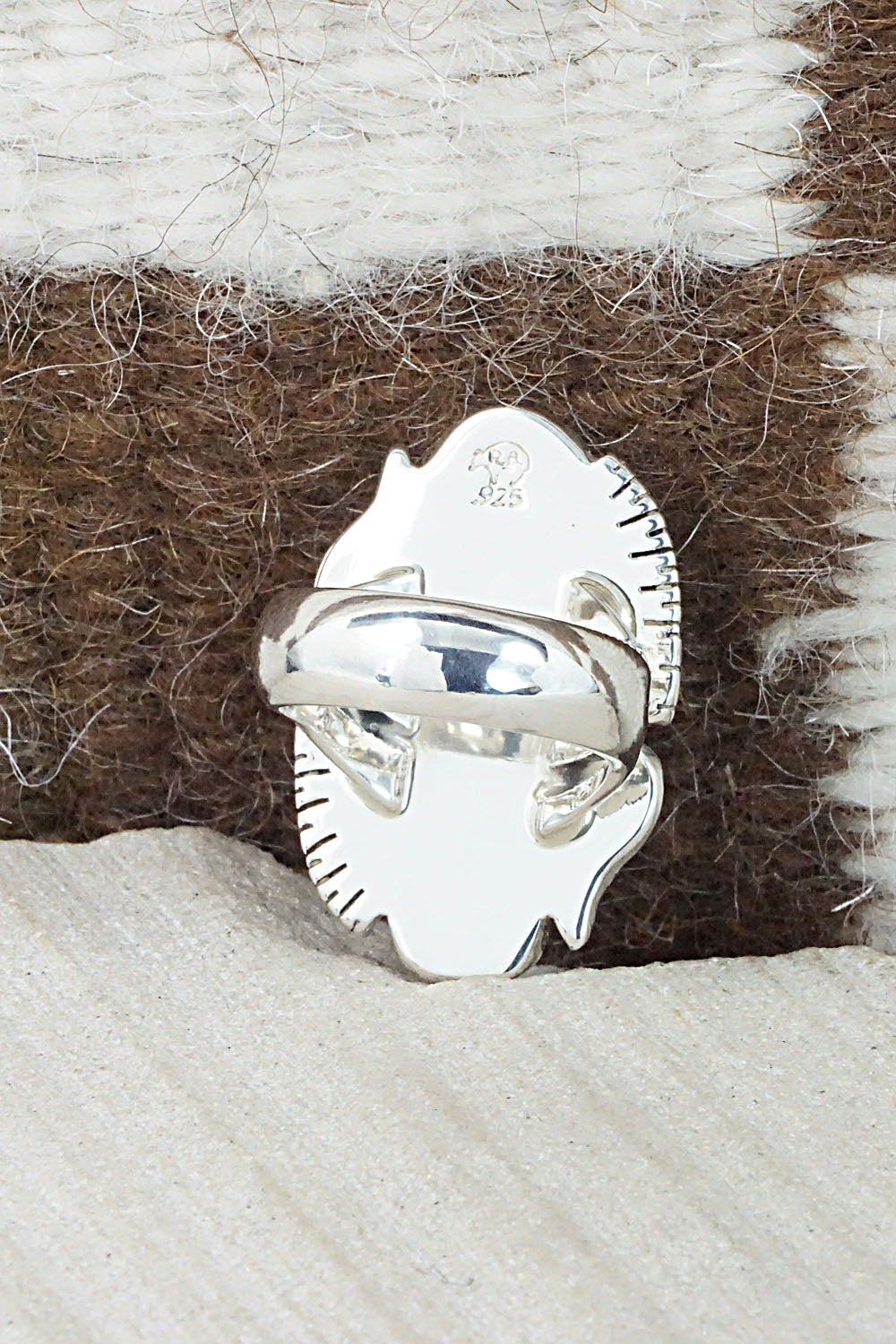 Turquoise & Sterling Silver Ring - Sheena Jack - Size 6