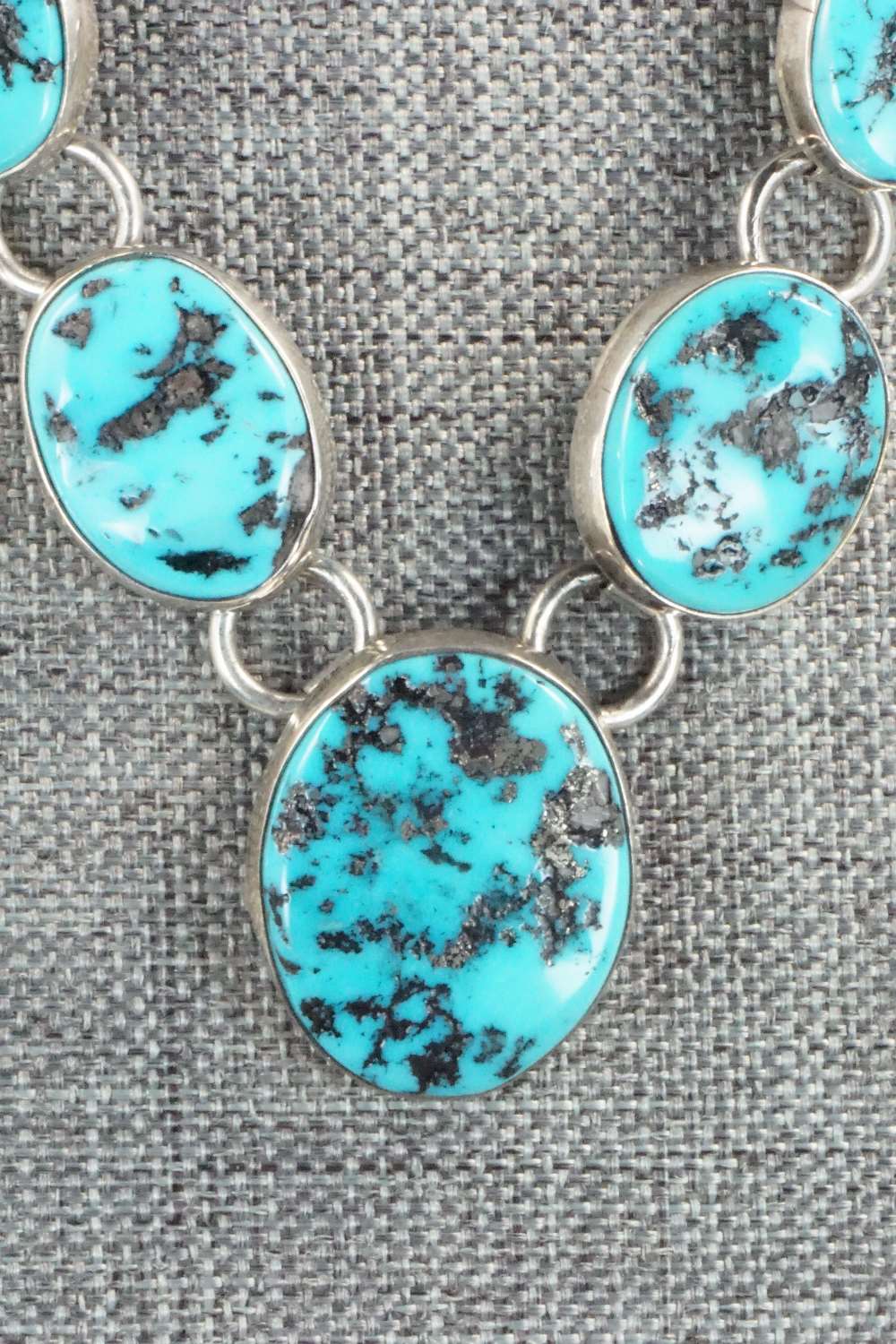 Turquoise & Sterling Silver Necklace - Navajo
