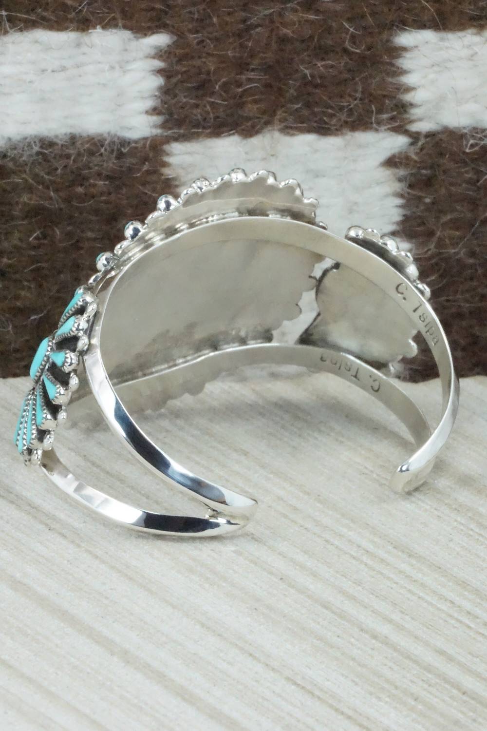 Turquoise & Sterling Silver Bracelet - Carlos Tsipa