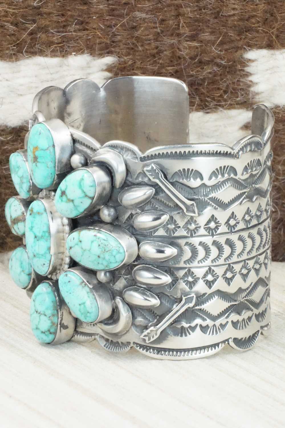 Turquoise & Sterling Silver Bracelet - Tillie Jon