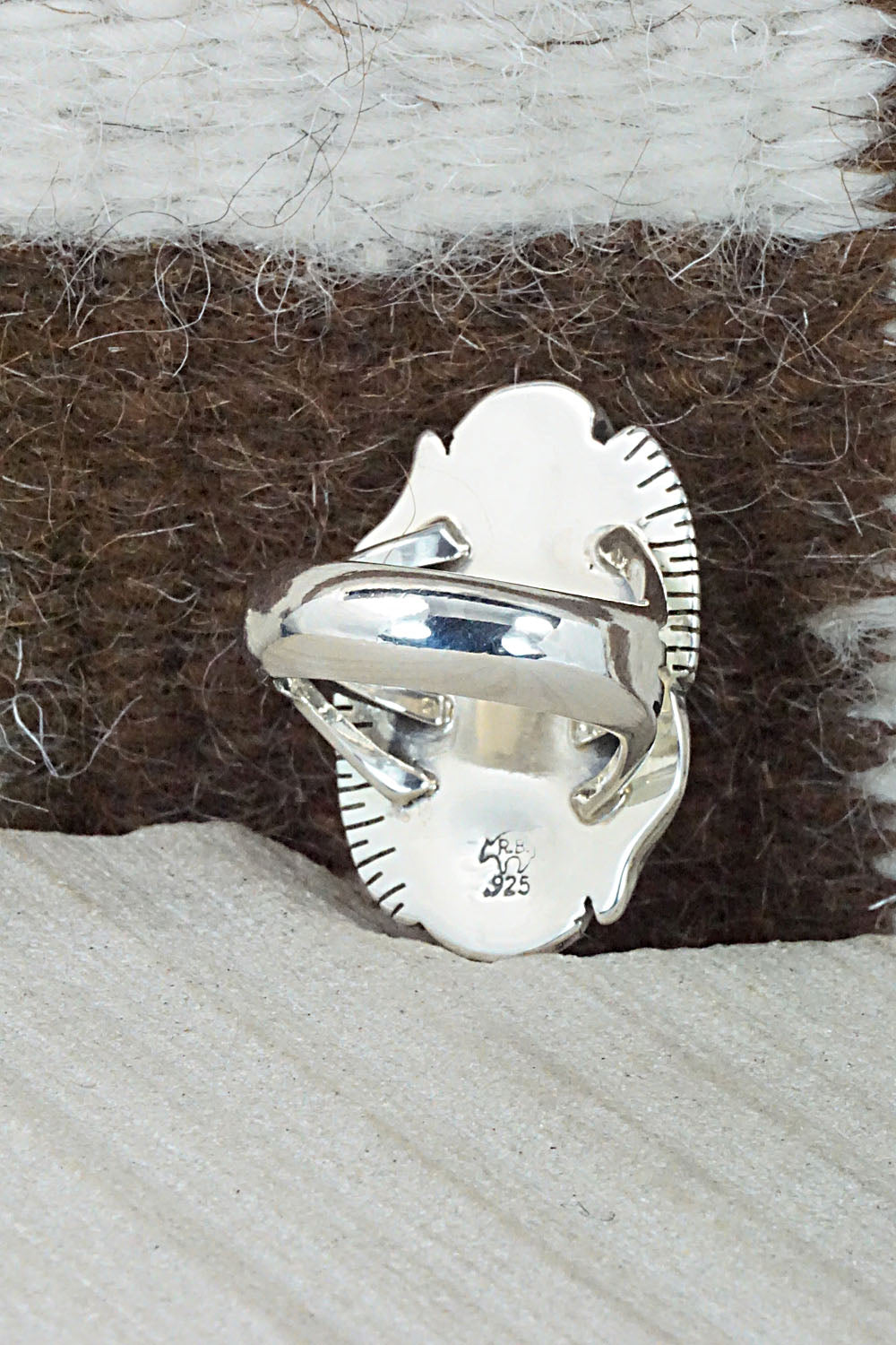 Turquoise & Sterling Silver Ring - Sheena Jack - Size 7