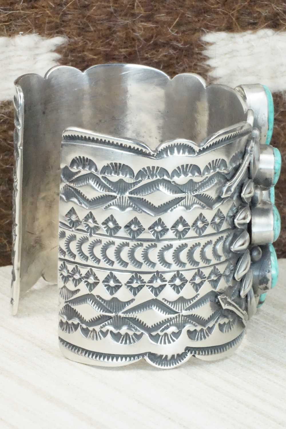 Turquoise & Sterling Silver Bracelet - Tillie Jon