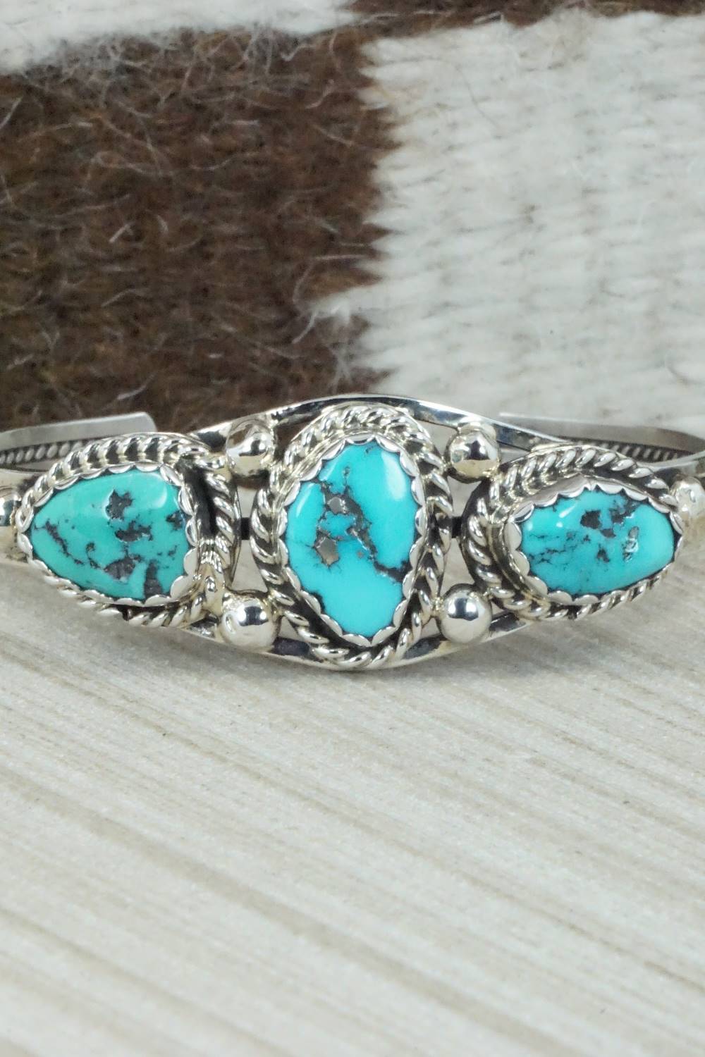Turquoise & Sterling Silver Bracelet - James Shay