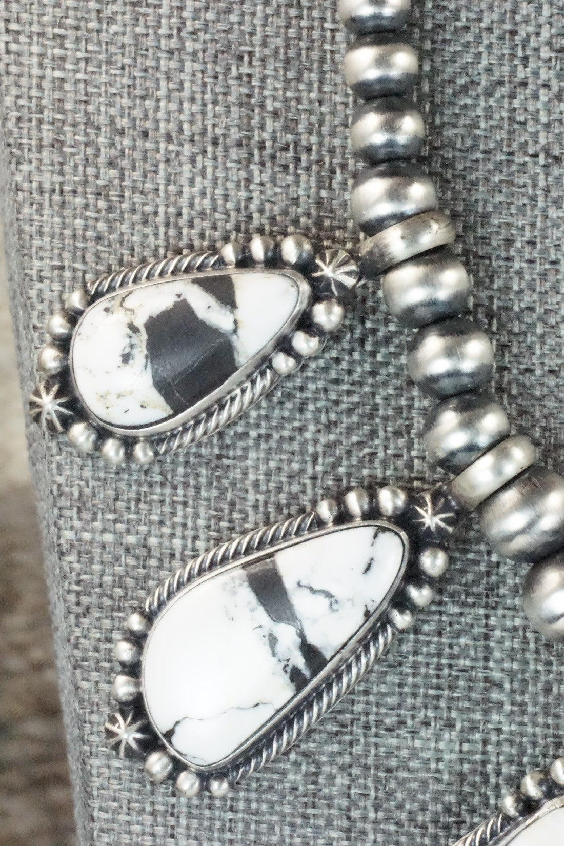 White Buffalo & Navajo Pearl Necklace Set - Diana Wylie