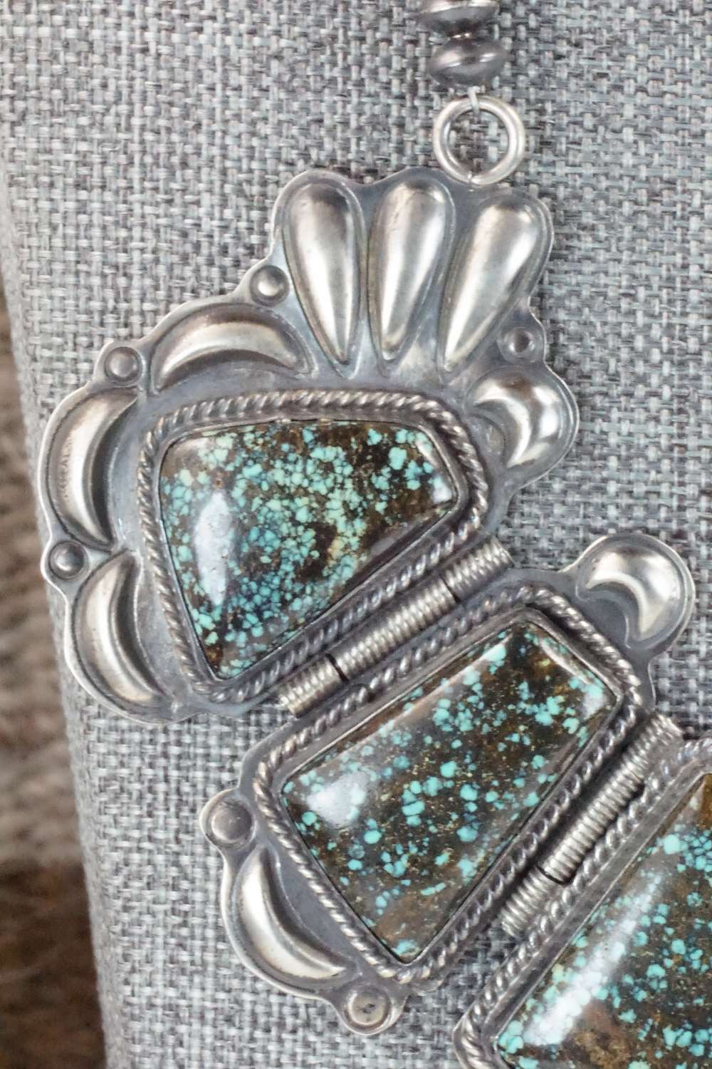 Turquoise & Sterling Silver Necklace - Raymond Delgarito