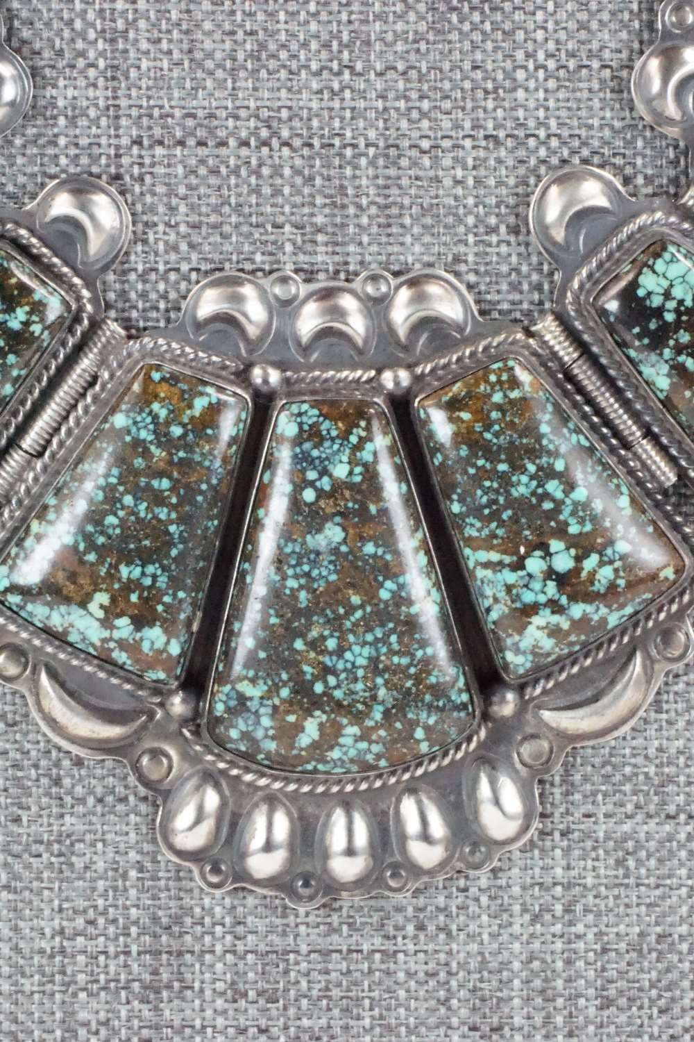 Turquoise & Sterling Silver Necklace - Raymond Delgarito