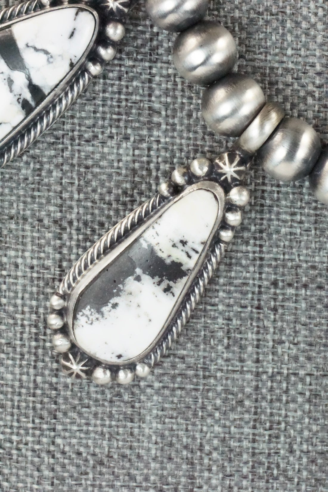 White Buffalo & Navajo Pearl Necklace Set - Diana Wylie