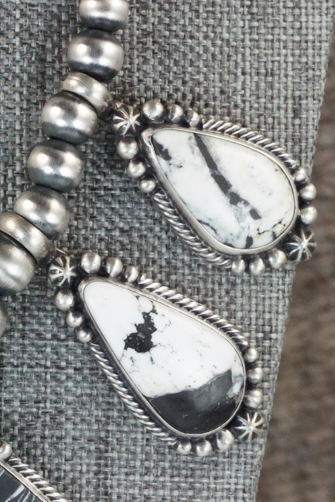 White Buffalo & Navajo Pearl Necklace Set - Diana Wylie