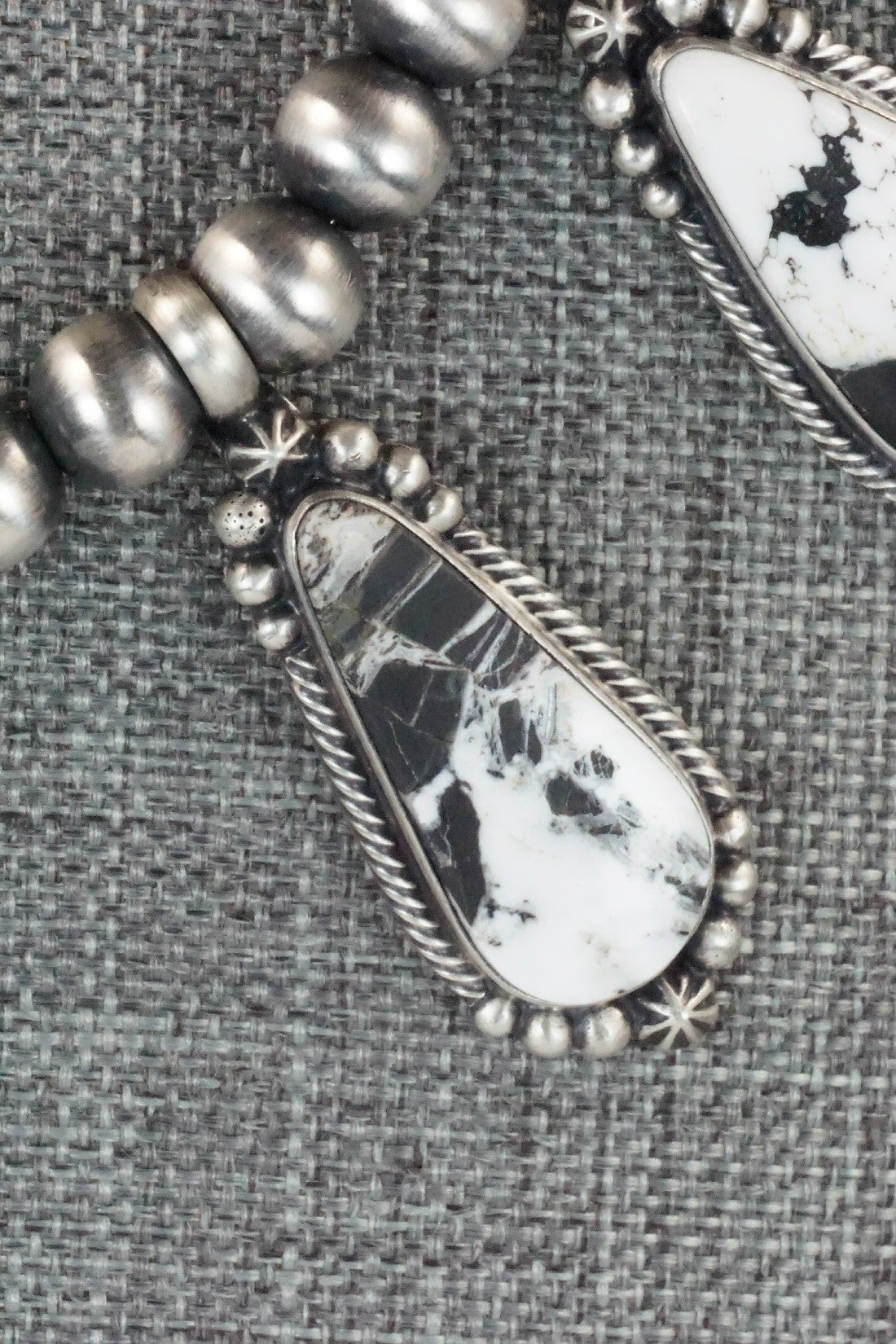 White Buffalo & Navajo Pearl Necklace Set - Diana Wylie