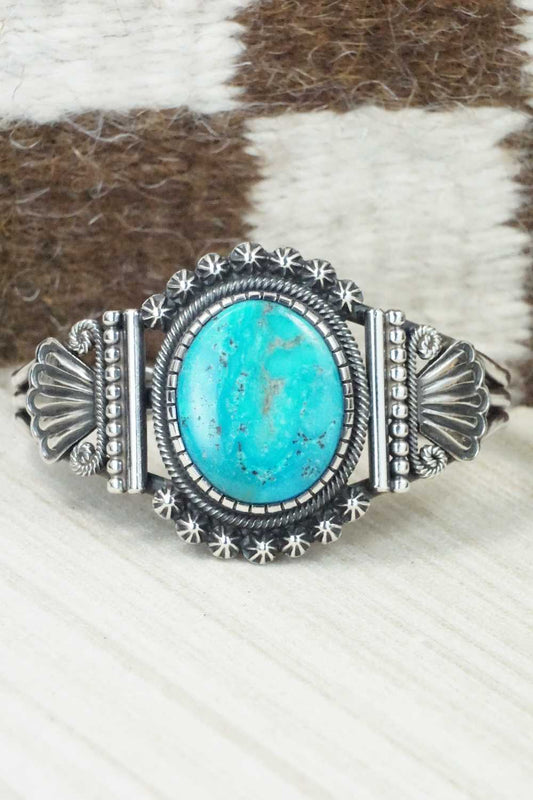 Turquoise & Sterling Silver Bracelet - Leon Martinez