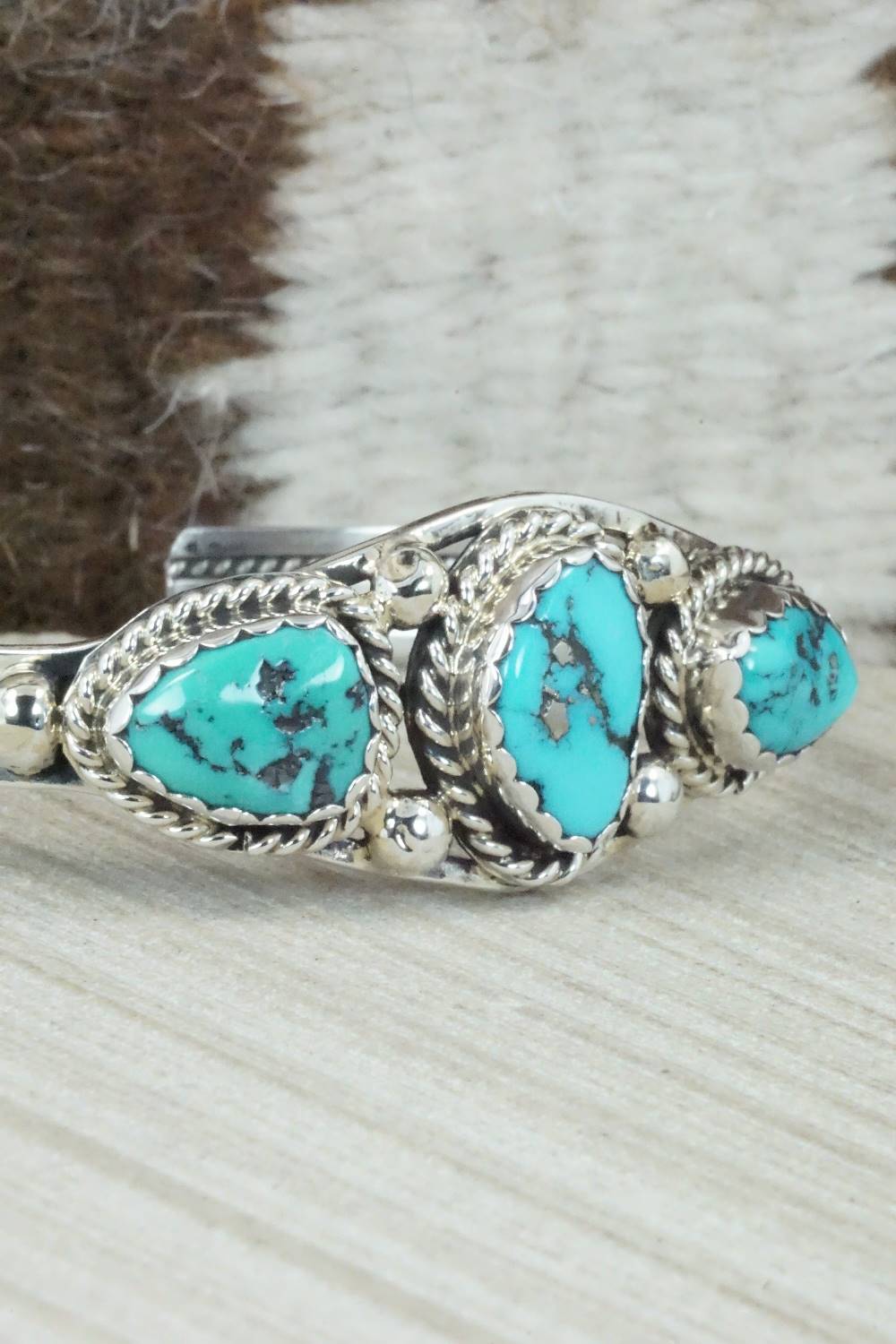 Turquoise & Sterling Silver Bracelet - James Shay