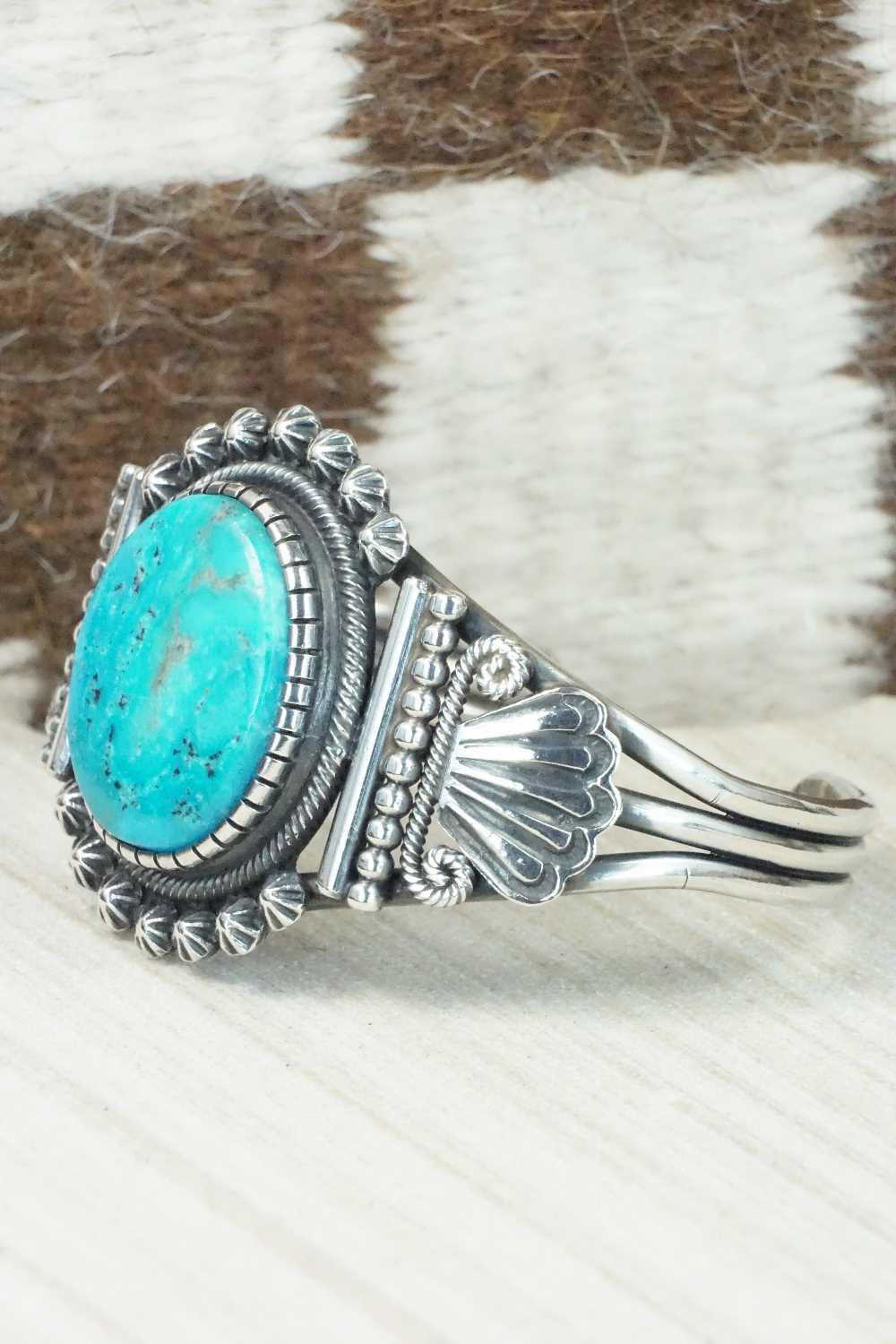 Turquoise & Sterling Silver Bracelet - Leon Martinez