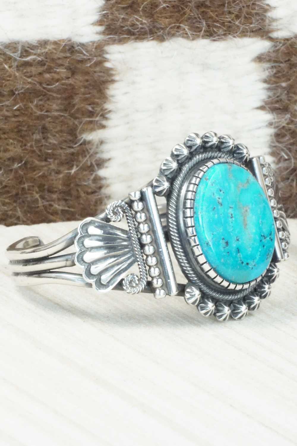 Turquoise & Sterling Silver Bracelet - Leon Martinez
