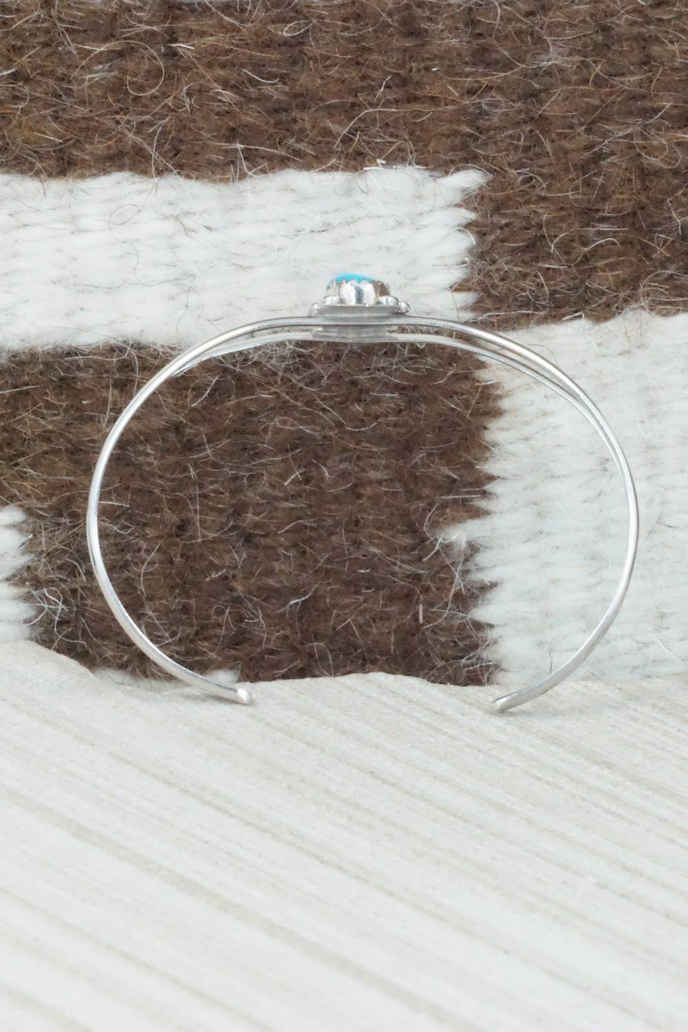 Turquoise, Coral & Sterling Silver Bracelet - Navajo