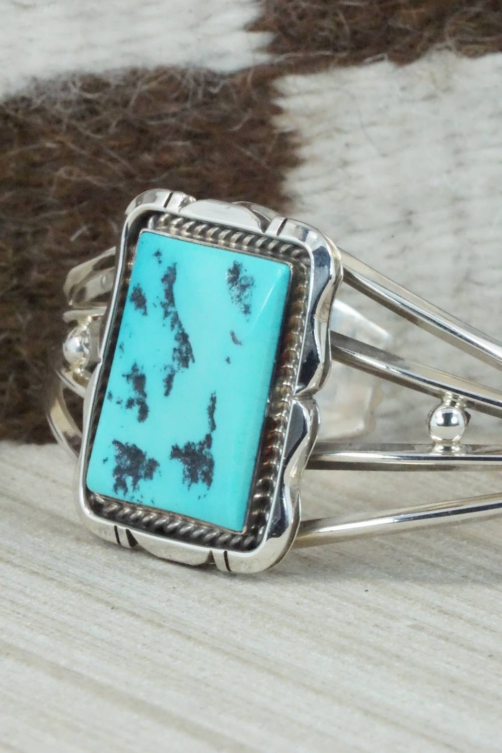 Turquoise & Sterling Silver Bracelet - Wydell Billie