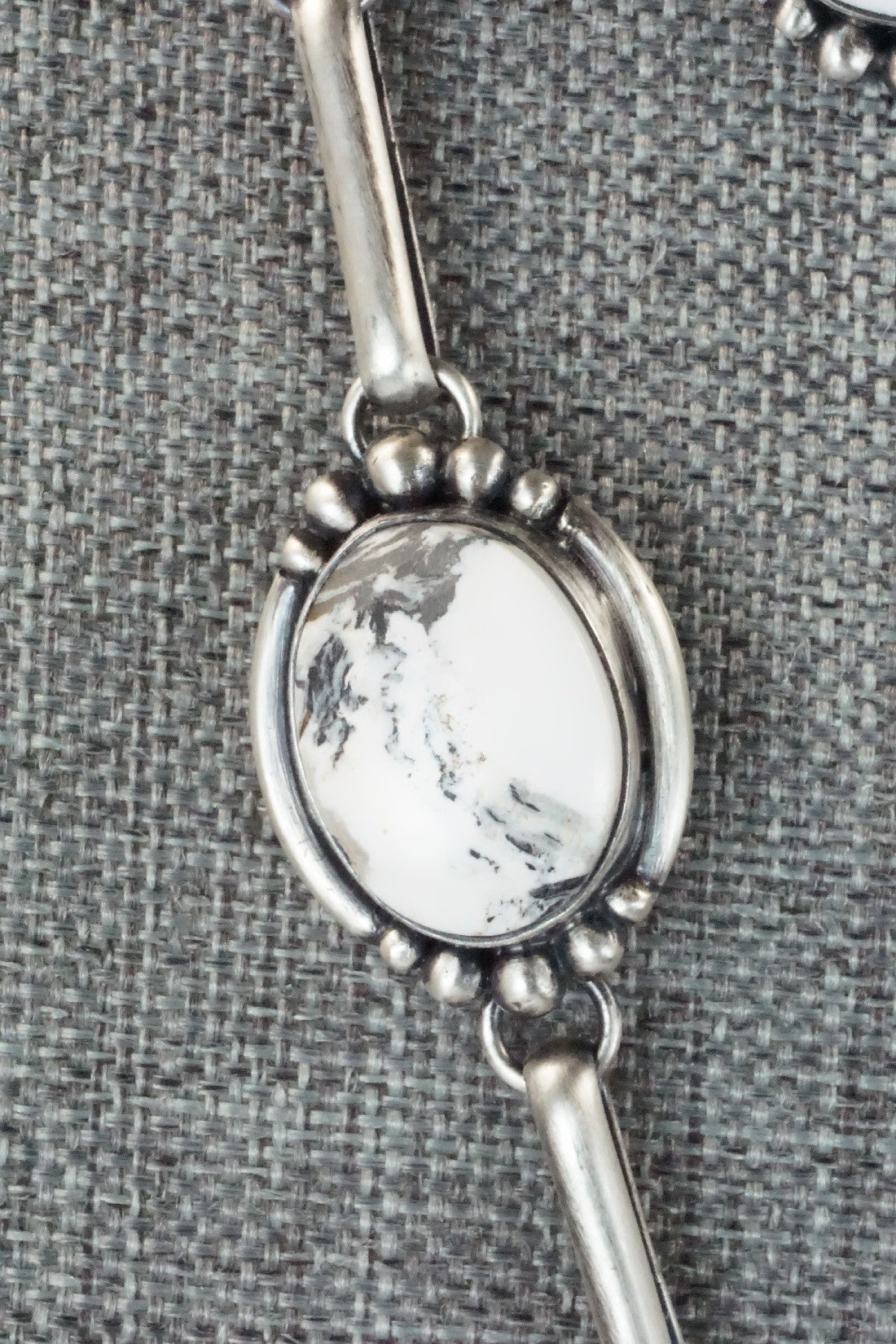 White Buffalo & Sterling Silver Chain Necklace Set - Angela Martin