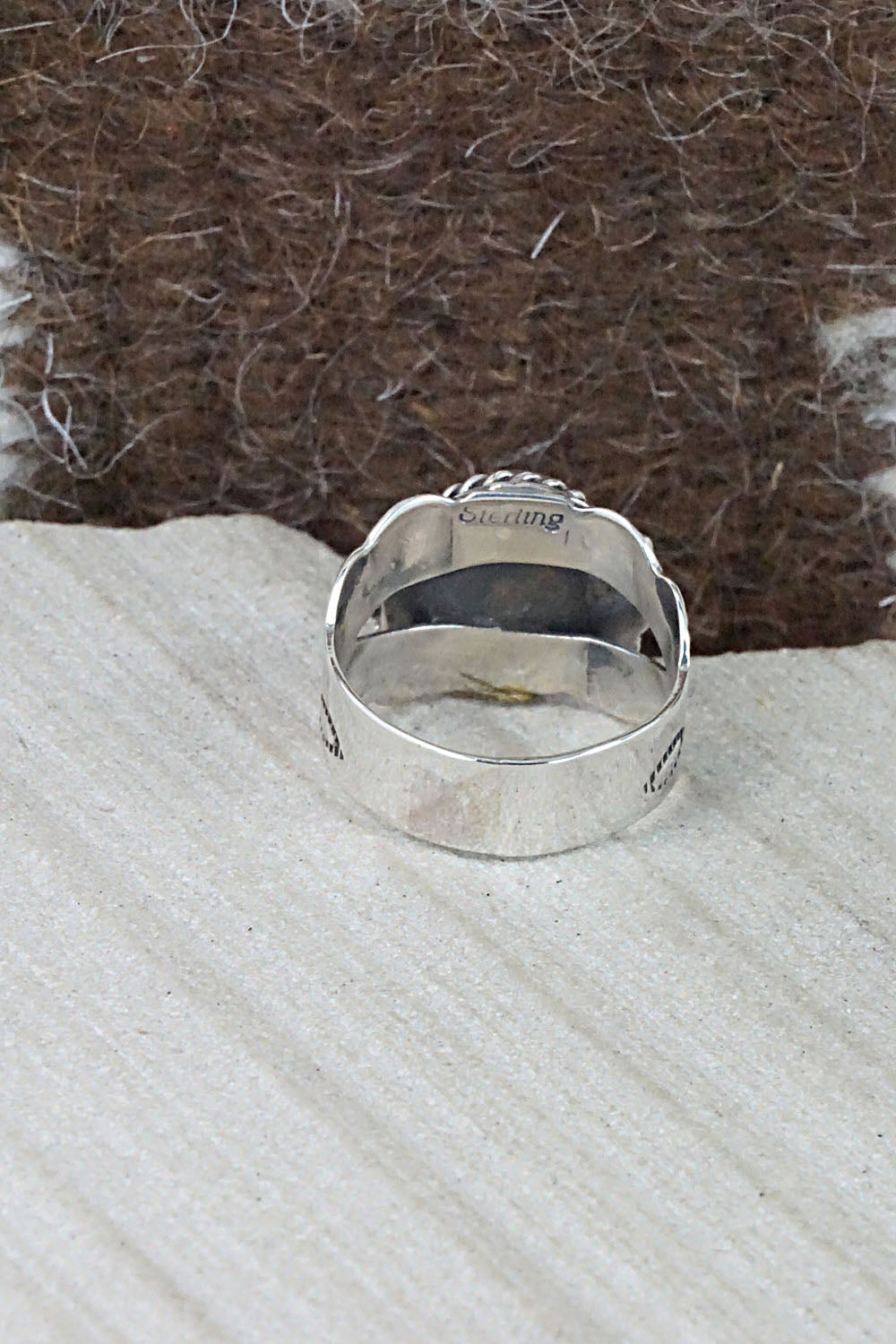 Turquoise and Sterling Silver Ring - Jan Mariano - Size 6.5