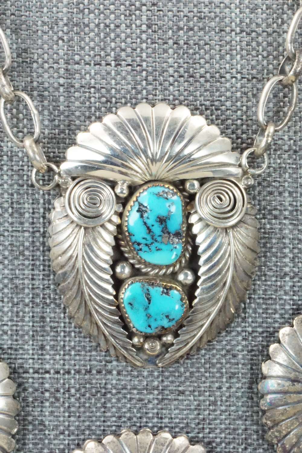 Turquoise & Sterling Silver Necklace and Earrings - Nora Tsosie