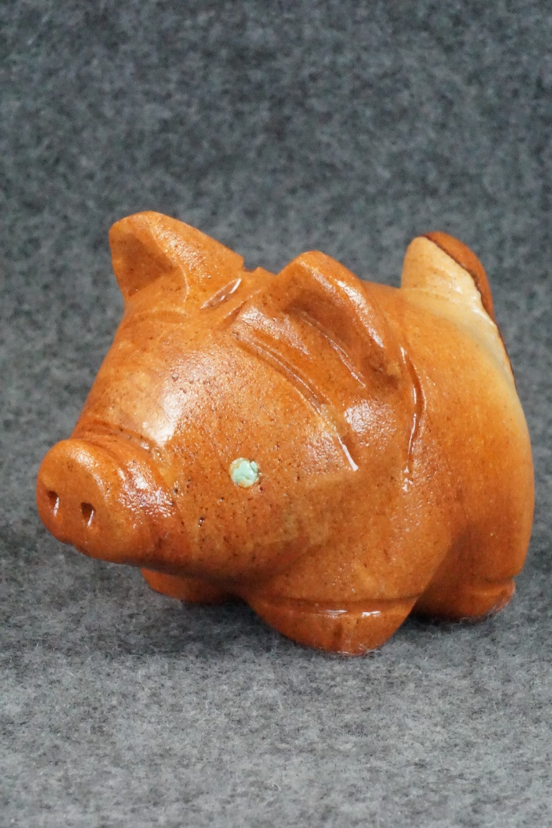Pig Zuni Fetish Carving - Louise Ponchuella